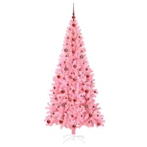 Vánoční stromeček s 300 LED diodami Růžová 210 cm PVC - obrázek 4