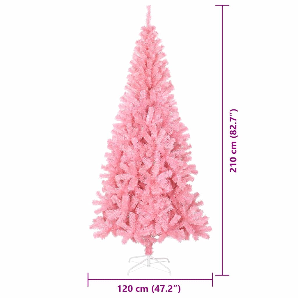 Vánoční stromeček s 300 LED diodami Růžová 210 cm PVC - obrázek 14