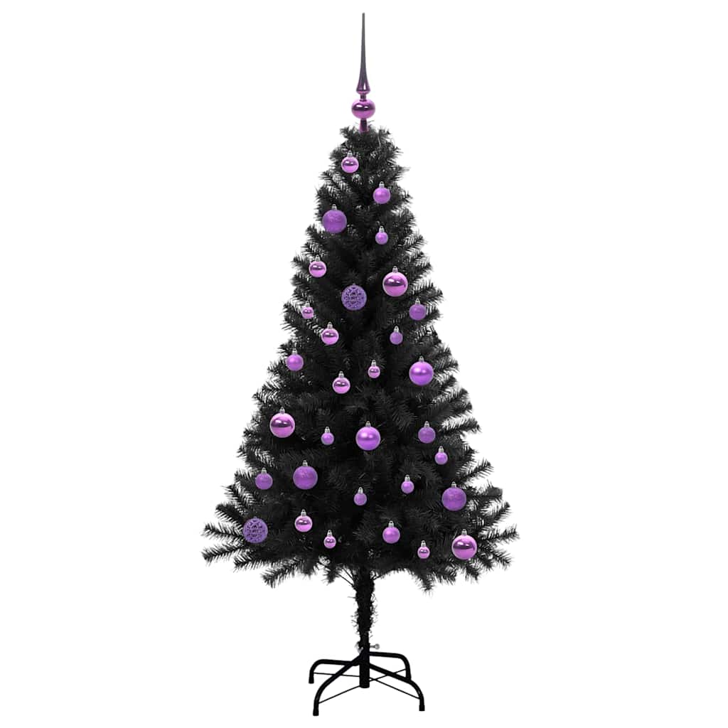 Thumbnail - vidaXL Weihnachtsbaum mit 150 LEDs mit Ständer Schwarz 150 cm PVC