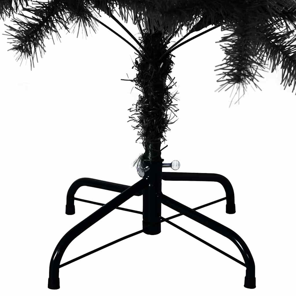 Vánoční stromeček s 150 LED diodami s stojanem Černá 150 cm PVC - obrázek 16