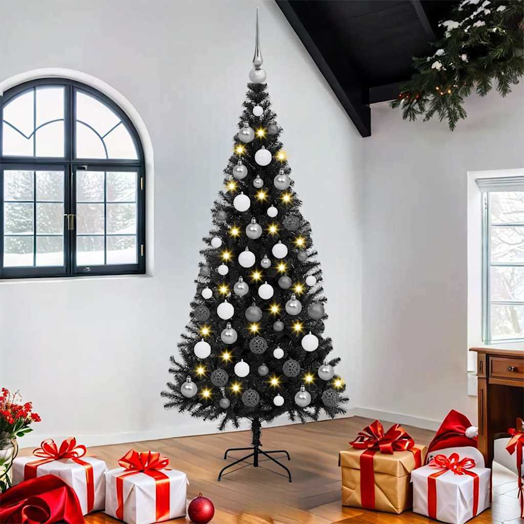 Arbres de Noël Artificiels Noir 180 cm PVC