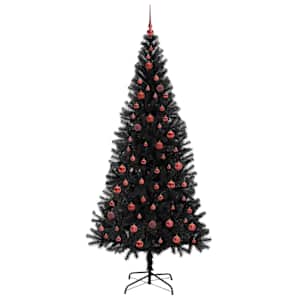 Vánoční stromeček s 300 LED diodami s stojanem Černá 210 cm PVC - obrázek 4