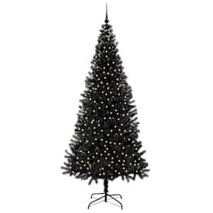 Vánoční stromeček s 300 LED diodami s stojanem Černá 240 cm PVC - obrázek 3