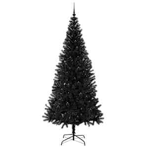 Vánoční stromeček s 300 LED diodami s stojanem Černá 240 cm PVC - obrázek 4