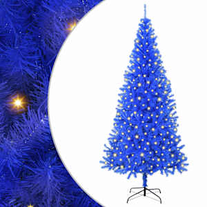 Vánoční stromeček s 300 LED diodami s stojanem Modrá 180 cm PVC - obrázek 2