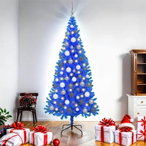 Vánoční stromeček s 300 LED diodami s stojanem Modrá 180 cm PVC