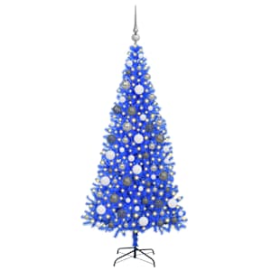 Vánoční stromeček s 300 LED diodami s stojanem Modrá 180 cm PVC - obrázek 2