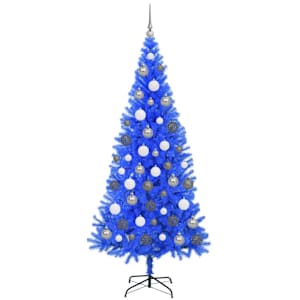 Vánoční stromeček s 300 LED diodami s stojanem Modrá 180 cm PVC - obrázek 3