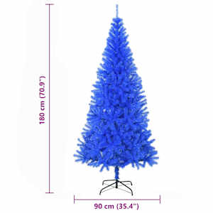 Vánoční stromeček s 300 LED diodami s stojanem Modrá 180 cm PVC - obrázek 17
