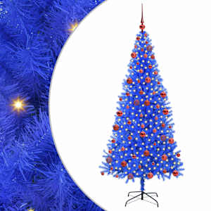 Vánoční stromeček s 300 LED diodami s stojanem Modrá 180 cm PVC - obrázek 2
