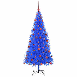 Vánoční stromeček s 300 LED diodami s stojanem Modrá 180 cm PVC - obrázek 4