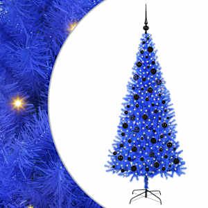 Vánoční stromeček s 300 LED diodami s stojanem Modrá 180 cm PVC - obrázek 2