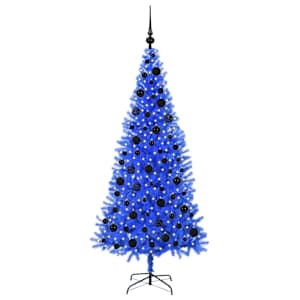 Vánoční stromeček s 300 LED diodami s stojanem Modrá 180 cm PVC - obrázek 3