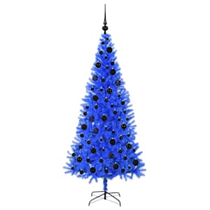 Vánoční stromeček s 300 LED diodami s stojanem Modrá 180 cm PVC - obrázek 4