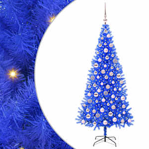 Vánoční stromeček s 300 LED diodami s stojanem Modrá 180 cm PVC - obrázek 2