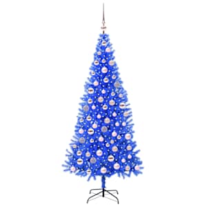 Vánoční stromeček s 300 LED diodami s stojanem Modrá 180 cm PVC - obrázek 3