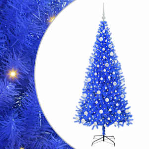 Vánoční stromeček s 300 LED diodami s stojanem Modrá 180 cm PVC - obrázek 2