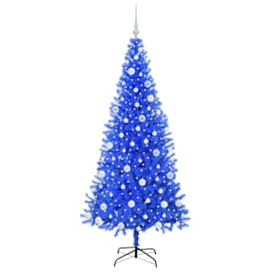 Vánoční stromeček s 300 LED diodami s stojanem Modrá 180 cm PVC - obrázek 3