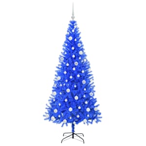 Vánoční stromeček s 300 LED diodami s stojanem Modrá 180 cm PVC - obrázek 4