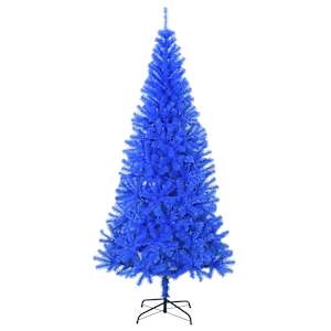 Vánoční stromeček s 300 LED diodami s stojanem Modrá 180 cm PVC - obrázek 5