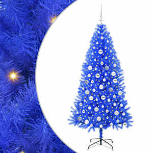 Vánoční stromeček s 300 LED diodami s stojanem Modrá 180 cm PVC - obrázek 2