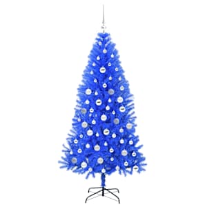 Vánoční stromeček s 300 LED diodami s stojanem Modrá 180 cm PVC - obrázek 4