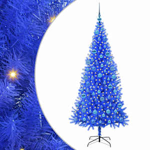 Vánoční stromeček s 300 LED diodami s stojanem Modrá 180 cm PVC - obrázek 2