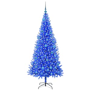 Vánoční stromeček s 300 LED diodami s stojanem Modrá 180 cm PVC - obrázek 3
