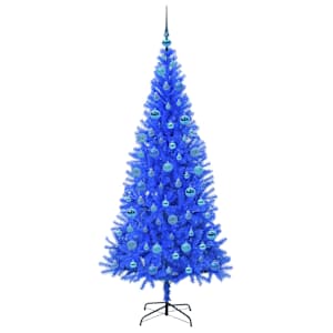 Vánoční stromeček s 300 LED diodami s stojanem Modrá 180 cm PVC - obrázek 4