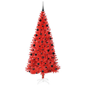 Vánoční stromeček s 300 LED diodami Červená 210 cm PVC - obrázek 4