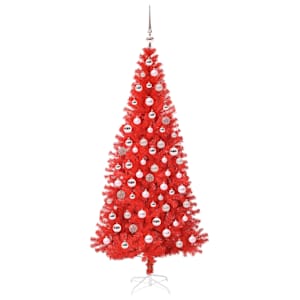 Vánoční stromeček s 300 LED diodami Červená 210 cm PVC - obrázek 4