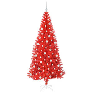 Vánoční stromeček s 300 LED diodami Červená 210 cm PVC - obrázek 4