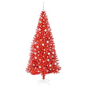 Vánoční stromeček s 300 LED diodami Červená 210 cm PVC - obrázek 3