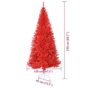 Vánoční stromeček s 300 LED diodami Červená 210 cm PVC - obrázek 14