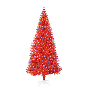 Vánoční stromeček s 300 LED diodami Červená 210 cm PVC - obrázek 3