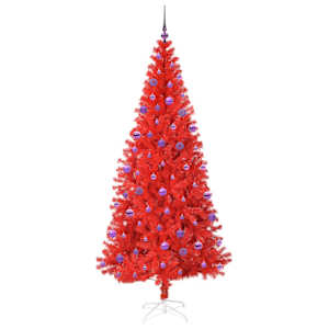 Vánoční stromeček s 300 LED diodami Červená 210 cm PVC - obrázek 4