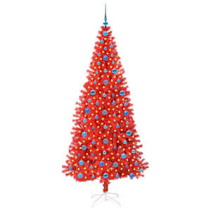 Vánoční stromeček s 300 LED diodami Červená 210 cm PVC - obrázek 3