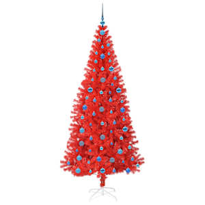 Vánoční stromeček s 300 LED diodami Červená 210 cm PVC - obrázek 4