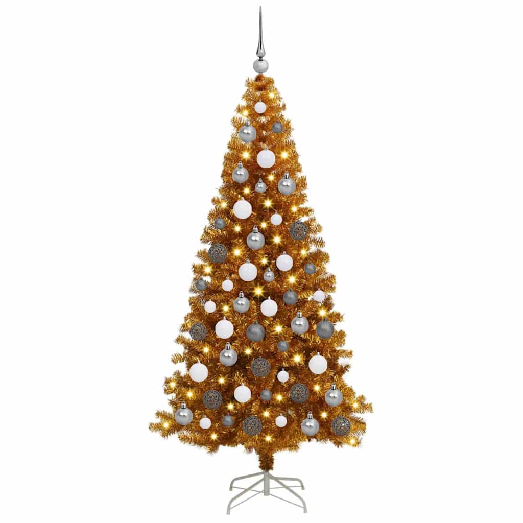 Arbres de Noël Artificiels Doré 180 cm PET
