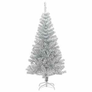 Vánoční stromeček s 150 LED diodami Stříbrná 120 cm PET - obrázek 5