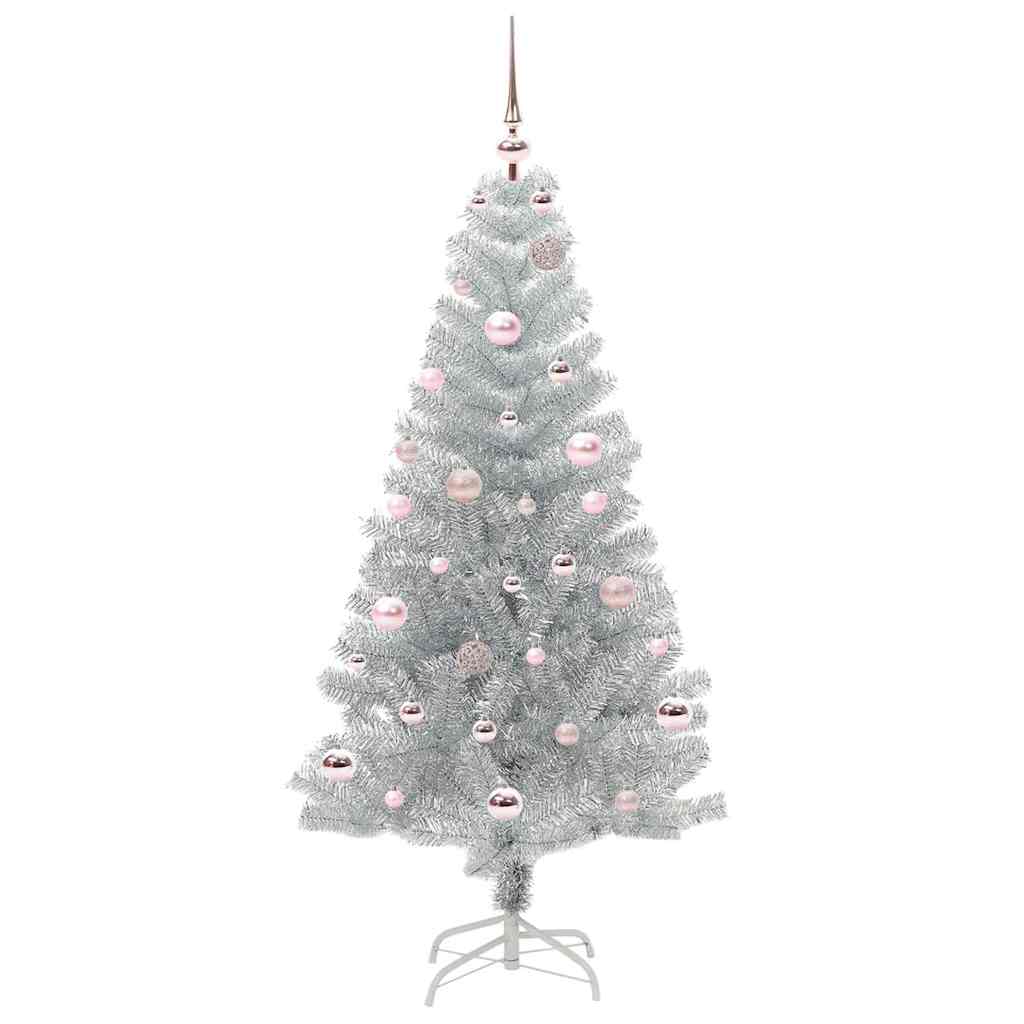 Thumbnail - vidaXL Weihnachtsbaum mit 150 LEDs mit Ständer Silber 150 cm PET