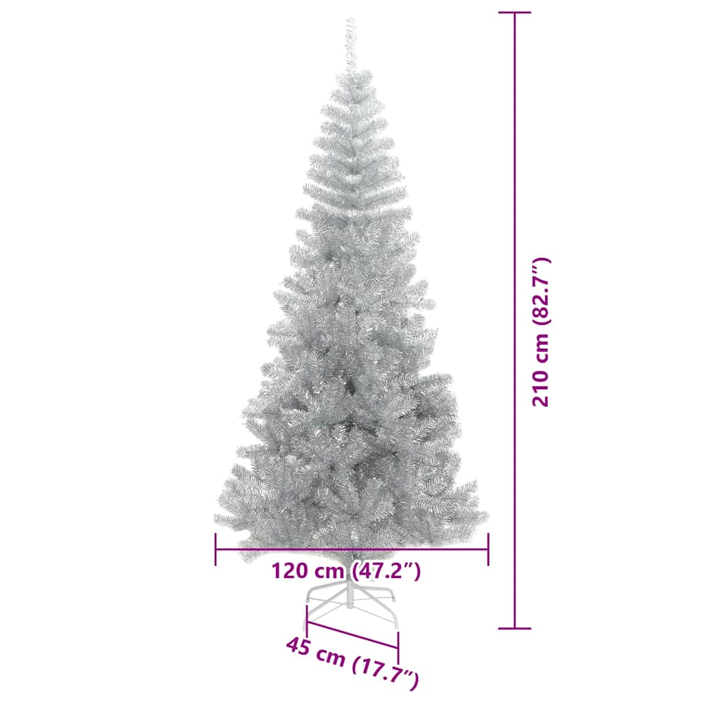 Božično drevo srebrna 210 cm PET