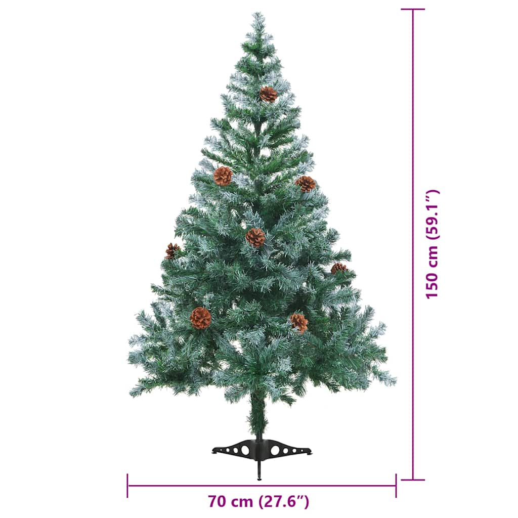 Umělý vánoční stromeček s stojanem Zelená 150 cm PVC a Ocel - obrázek 15
