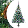 vidaXL Tehisj&otilde;ulupuu koos 150 LED-iga Roheline 150 cm PVC ja teras