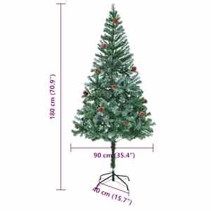 Umělý vánoční stromeček s stojanem Zelená 180 cm PVC a Ocel - obrázek 19