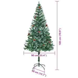 Umělý vánoční stromeček s stojanem Zelená 180 cm PVC a Ocel - obrázek 15