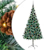 vidaXL Tehisj&otilde;ulupuu koos 300 LED-iga Roheline 210 cm PVC ja teras