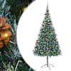 vidaXL Tehisj&otilde;ulupuu koos 300 LED-iga Roheline 210 cm PVC ja teras