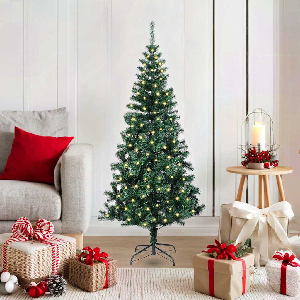 vidaXL BraddeCrăciunartificial Verde 120cm PVC