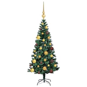 Umělý osvětlený vánoční stromeček Zelená 120 cm PVC a kov - obrázek 4